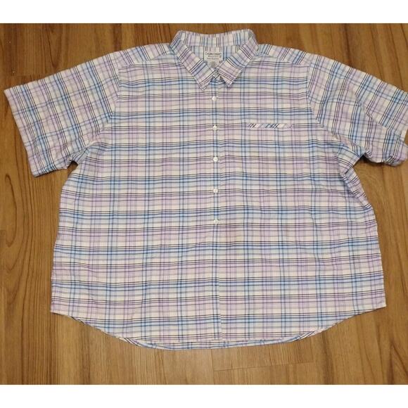 Cabin Creek Wrinkle Free Shirt Mens Stain Repellent Long Sleeve Plaid - Picture 2 of 10
